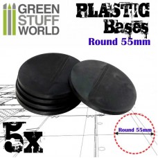 Plastic Bases - Round 55 mm BLACK